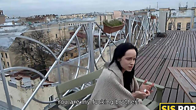 Smoking Stepsis Caught By Stepbrother And Seduces For Sex