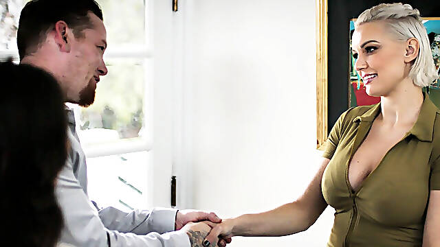 Inmate hunts down & fucks big-titted ex-warden