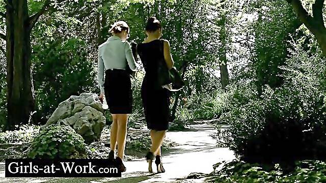 Notable Sophie Lynx and Hannah Sweet at cumshot clip