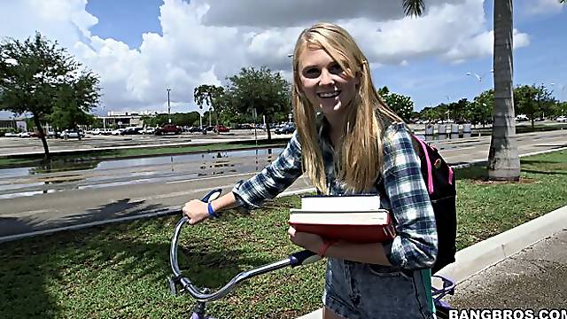 Bubble butt blonde Lily Rader getting fucked on all fours