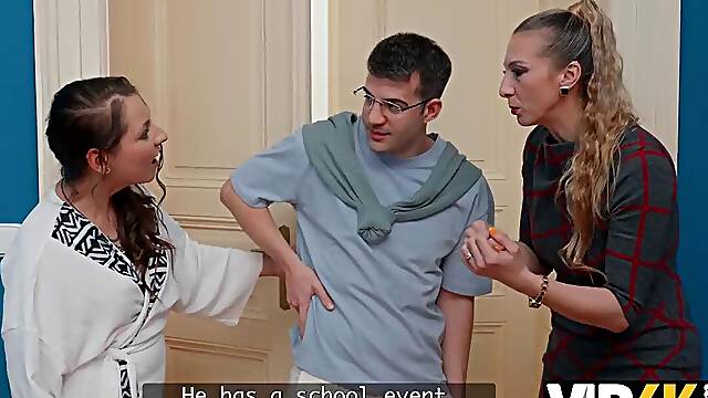 VIP4K. A mature woman doesnt mind banging her friends stepson right in front of her