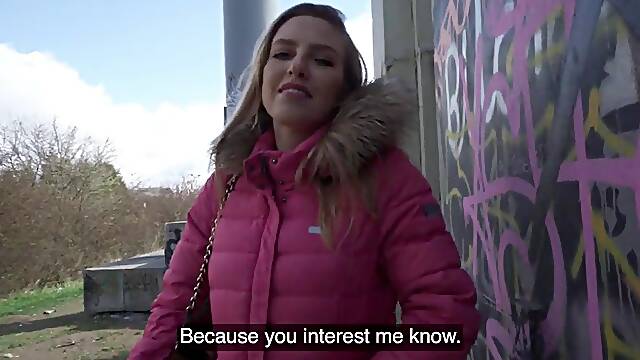 Desperate Actress Jayla De Angelis Trades Her Pussy for Cash in Risky Outdoor Deal with Big Cock Martin