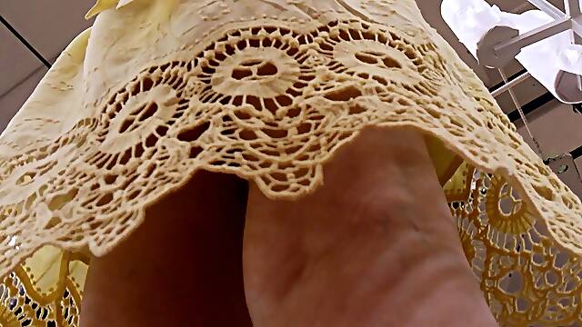 Attractive milfs with sexy legs voyeur upskirt compilation