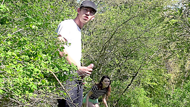 Misha Cross finds Danny D and starts giving him a deepthroat blowjob