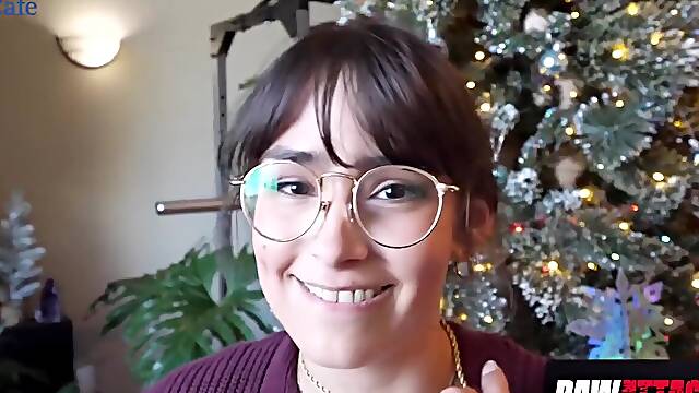 Skinny And Shy Kitty Valance Sheds Her Nerdy Nature For Cock