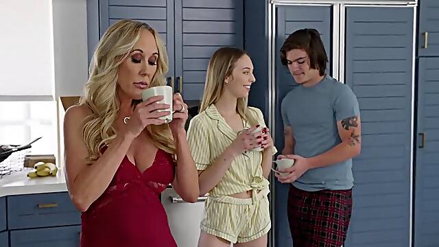 Stepmom is going to be involved in a wild threesome