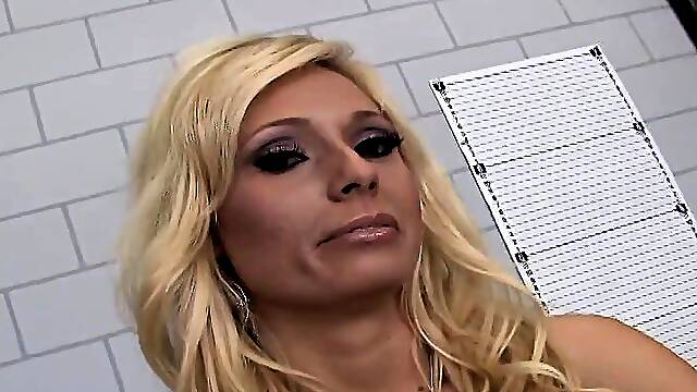 Blonde milf fuck a hard cock in jail