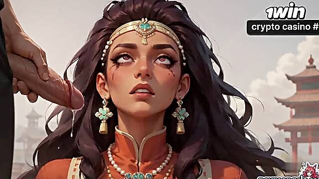 In this scene, a remarkable Asian doll wearing a vibrant cheongsam is consumed by a symphony of the best and muddiest gonzo porn!