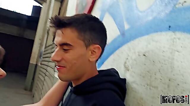 Luna Rival is bouncing up and down while fucking Jordi in an empty storage room