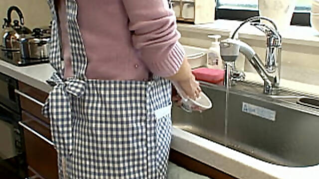 Young Japanese MILF with big tits fucked at home