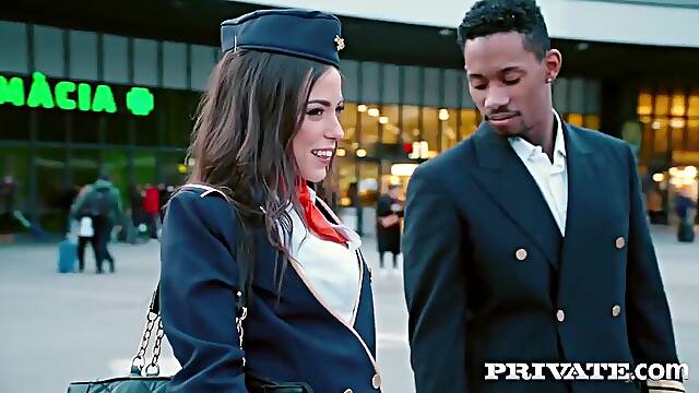 Stewardess Pleases The Pilot - Anastasia Brokelyn