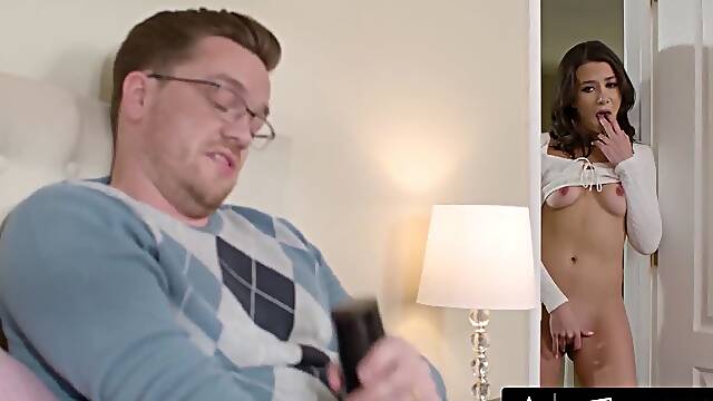 OUT OF THE FAMILY - Hottie Natalie Brooks Gives An Hand After Catching Her In-Law Fapping