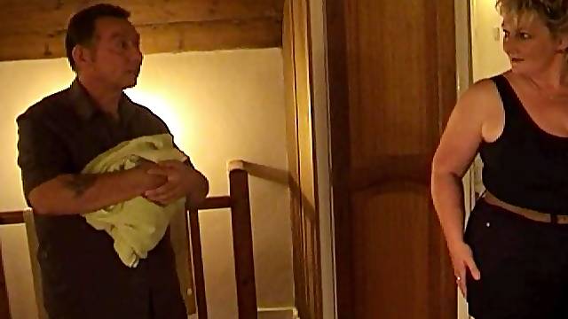 Chubby grandma gets a massage and a dick straight in her pussy