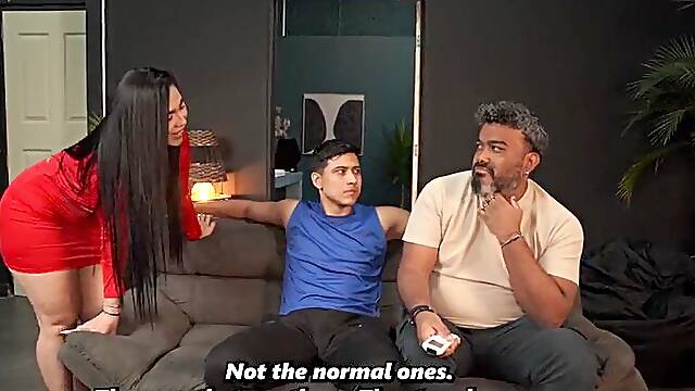 Stepmother and stepson have sex behind her spouses back - this chab catches em!