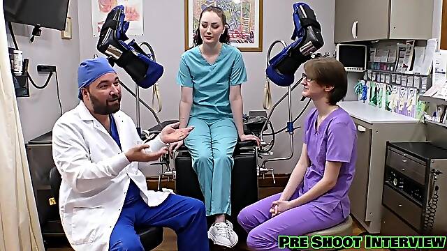 The Cum Clinic Extraction #14 - Nurse Azra Iahmir & Virgin Nurse Luci Starr