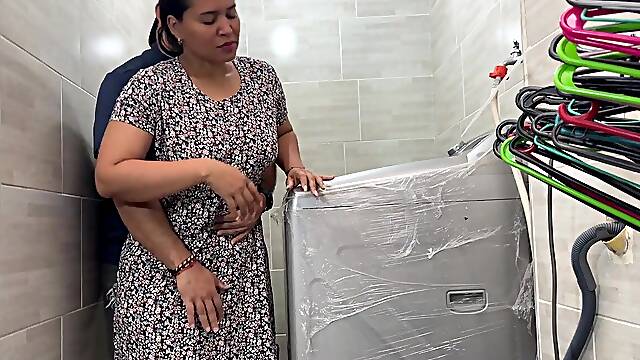 Stepson bangs me in the laundry room during the time that his daddy goes out to the supermarket- CulonaArdiente32