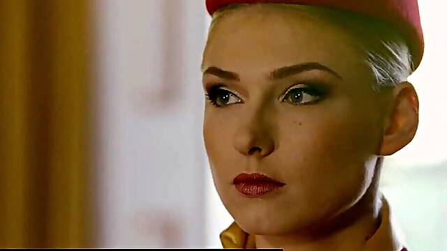 Sexy sex in a intimate plane