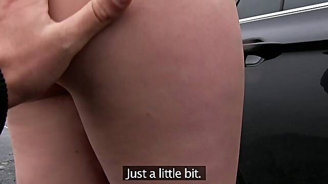 Public Agent Youthful Russian Speads Legs For Money