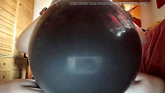 Ebony Latex Domination: Biggest Balloon Inflation and Nicolettas Carnal Grasp