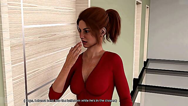 My Stepbrothers wifey #58 - Jennifer was looking at John s spear while he picked up the towel - Demo