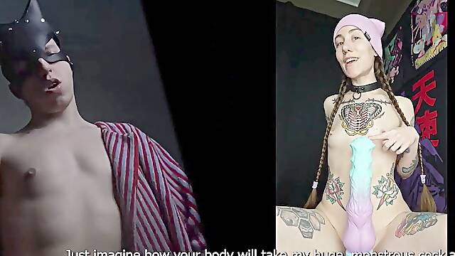 30 centimeters of pure pleasure. A monsters huge schlong turns an informal dame into his private bitch.[eng sub dirty talk