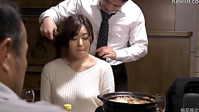 Japanese milf get fucked in front of her husband