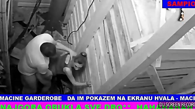 Serbian couple did not notice the security camera