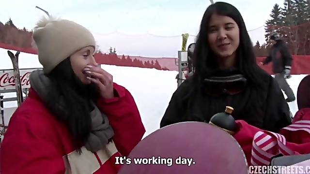 Slovak girl resting in the mountains
