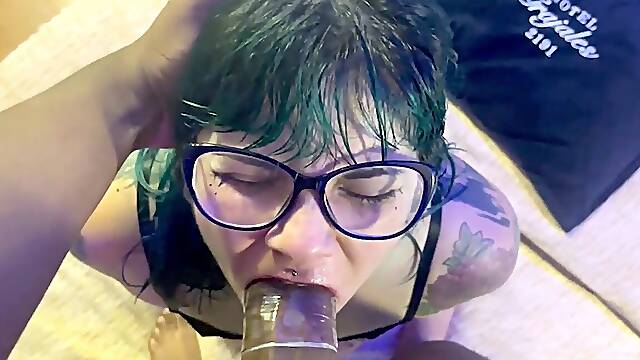 Nympho Whore jumps on a big black cock