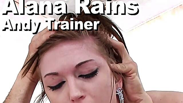 Alana Rains & Andy trainer strip pink throat