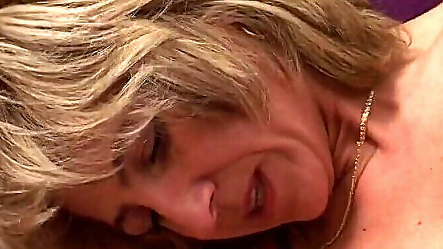 Blonde Hairy French Cougar Fucked Hard