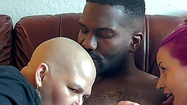 Lady Lazurus & Siren Likes Jerking Him off, Licking His Nipples, and Making Him Cum Everywhere!